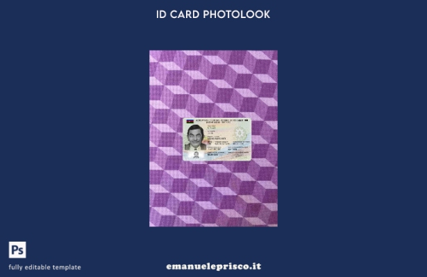 modello FRONTALE photolook ID Azerbaigian stile verificato